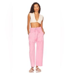 Free People Pink High-Waisted Pants